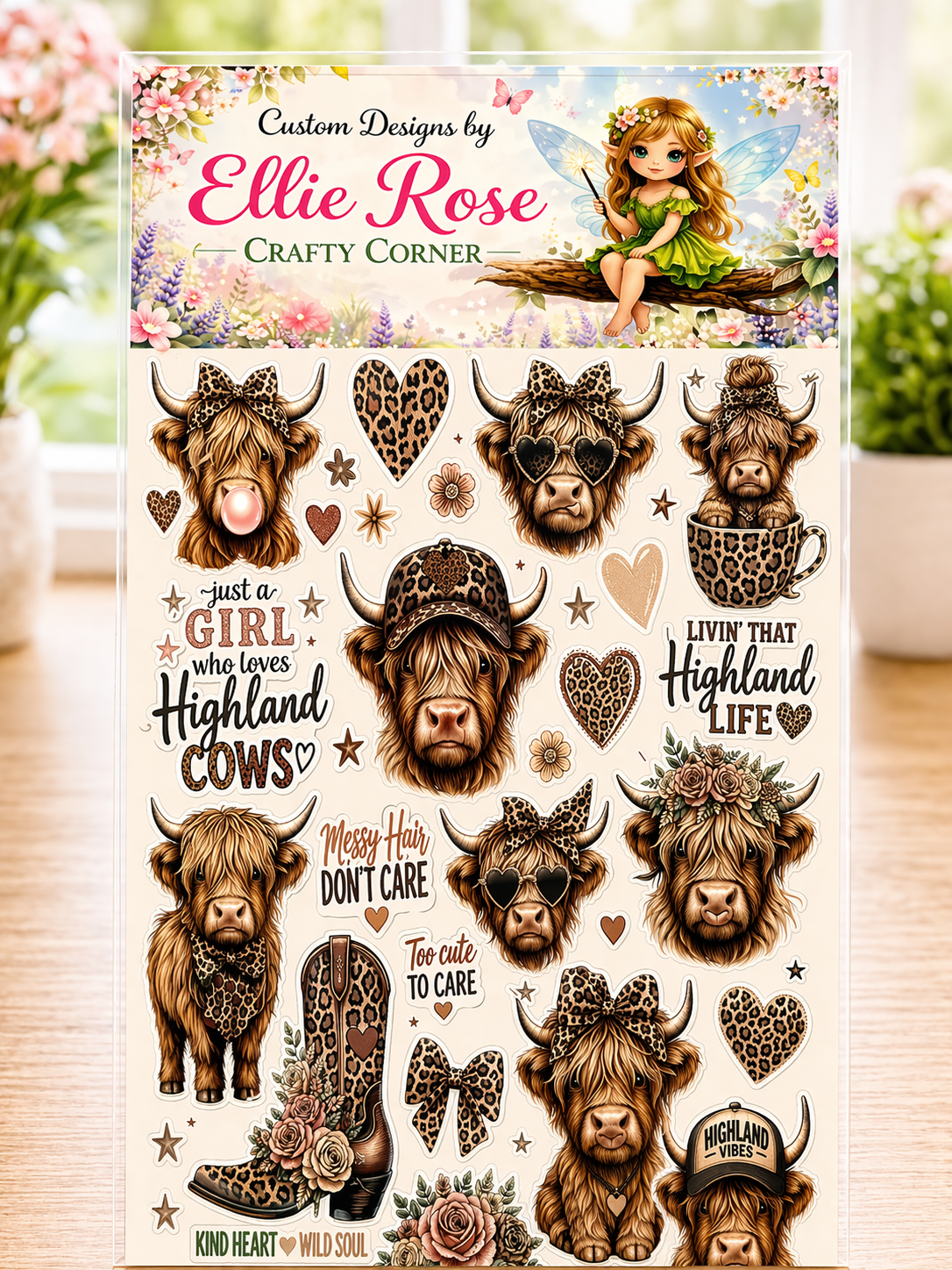 Highland Cow Sticker Sheet