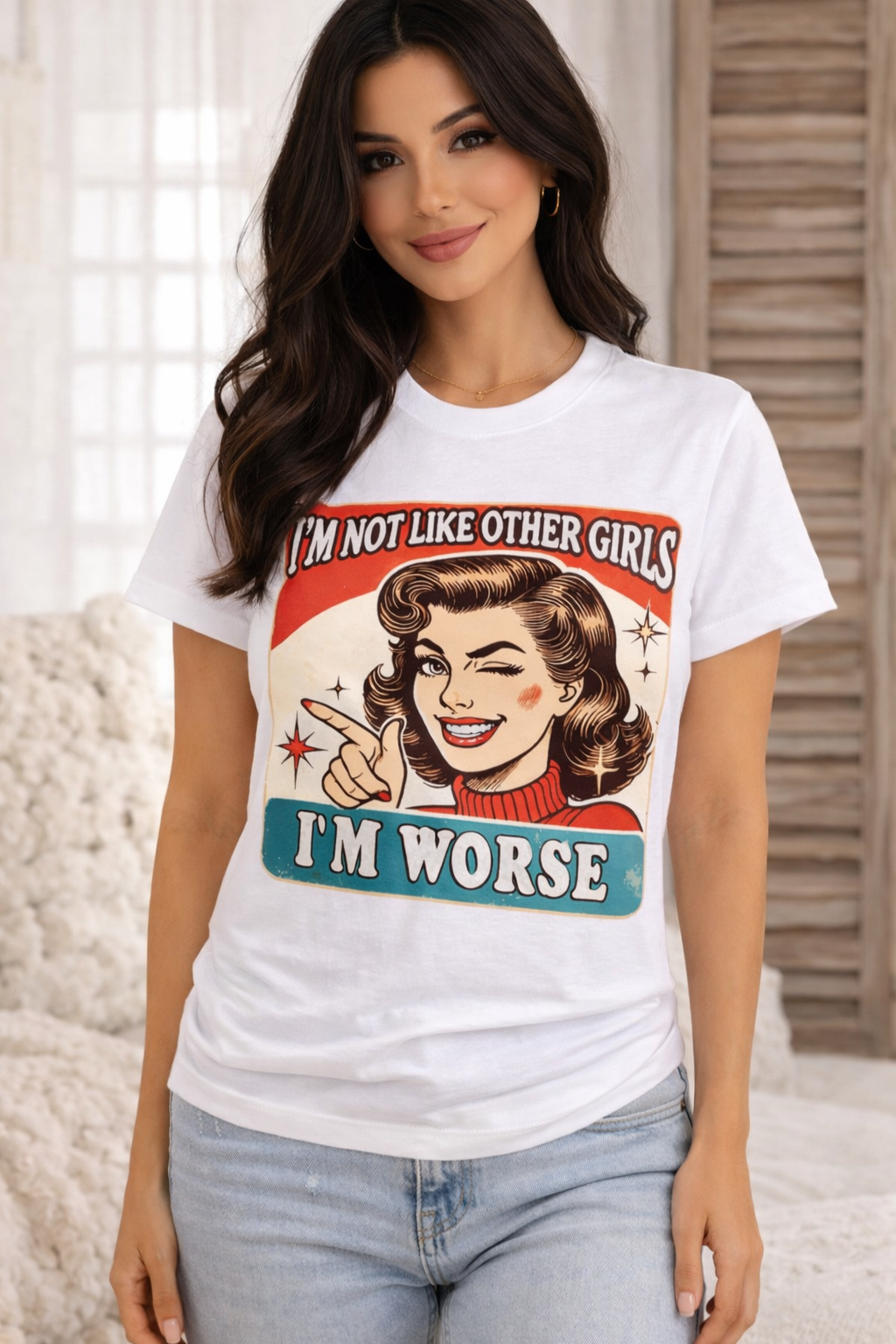 Retro 'I'm Worse' Graphic T-Shirt