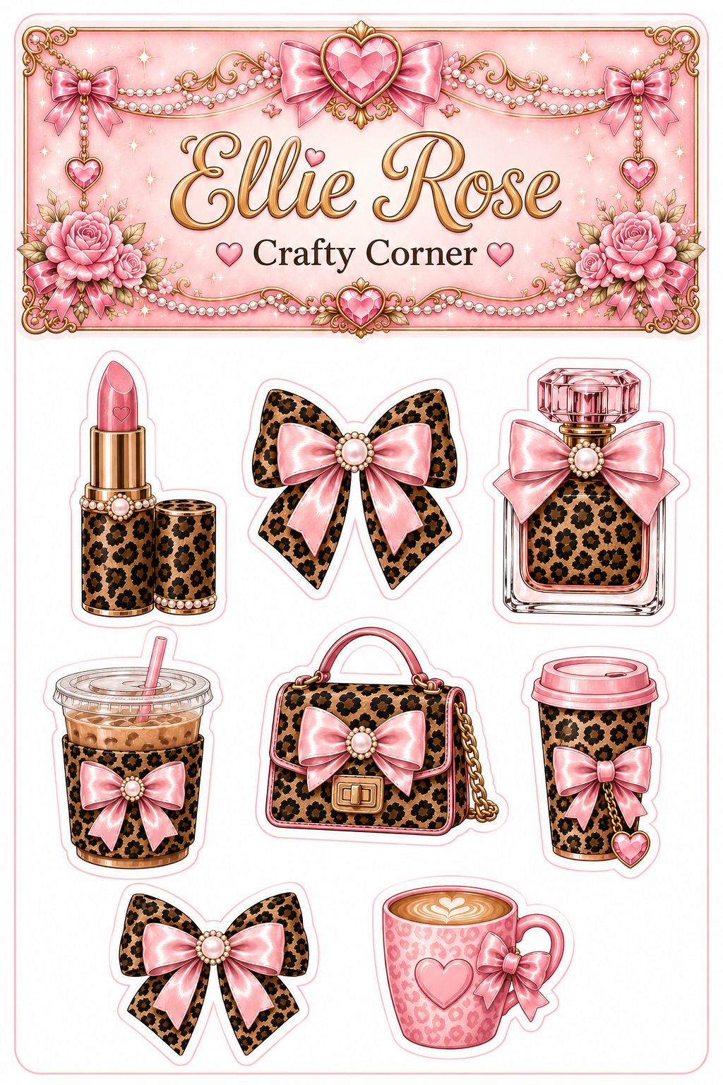 Leopard Glam Sticker Set