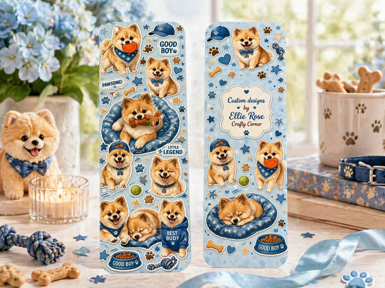 Cute Pomeranian Dog Bookmark