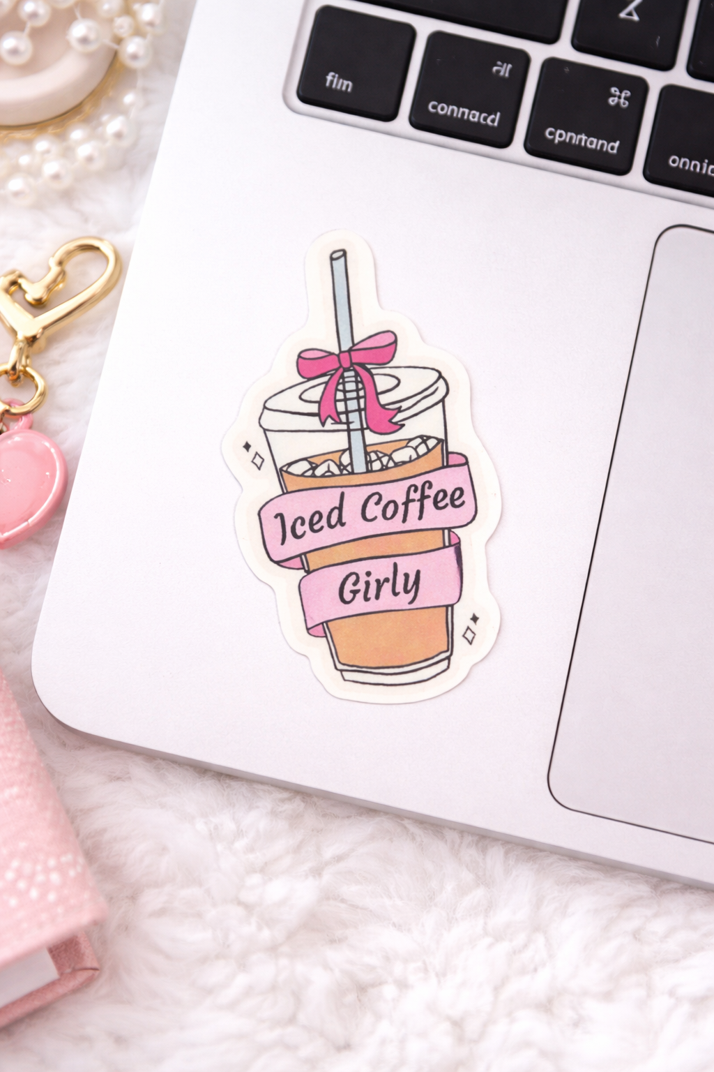 Iced Coffee Girly Sticker