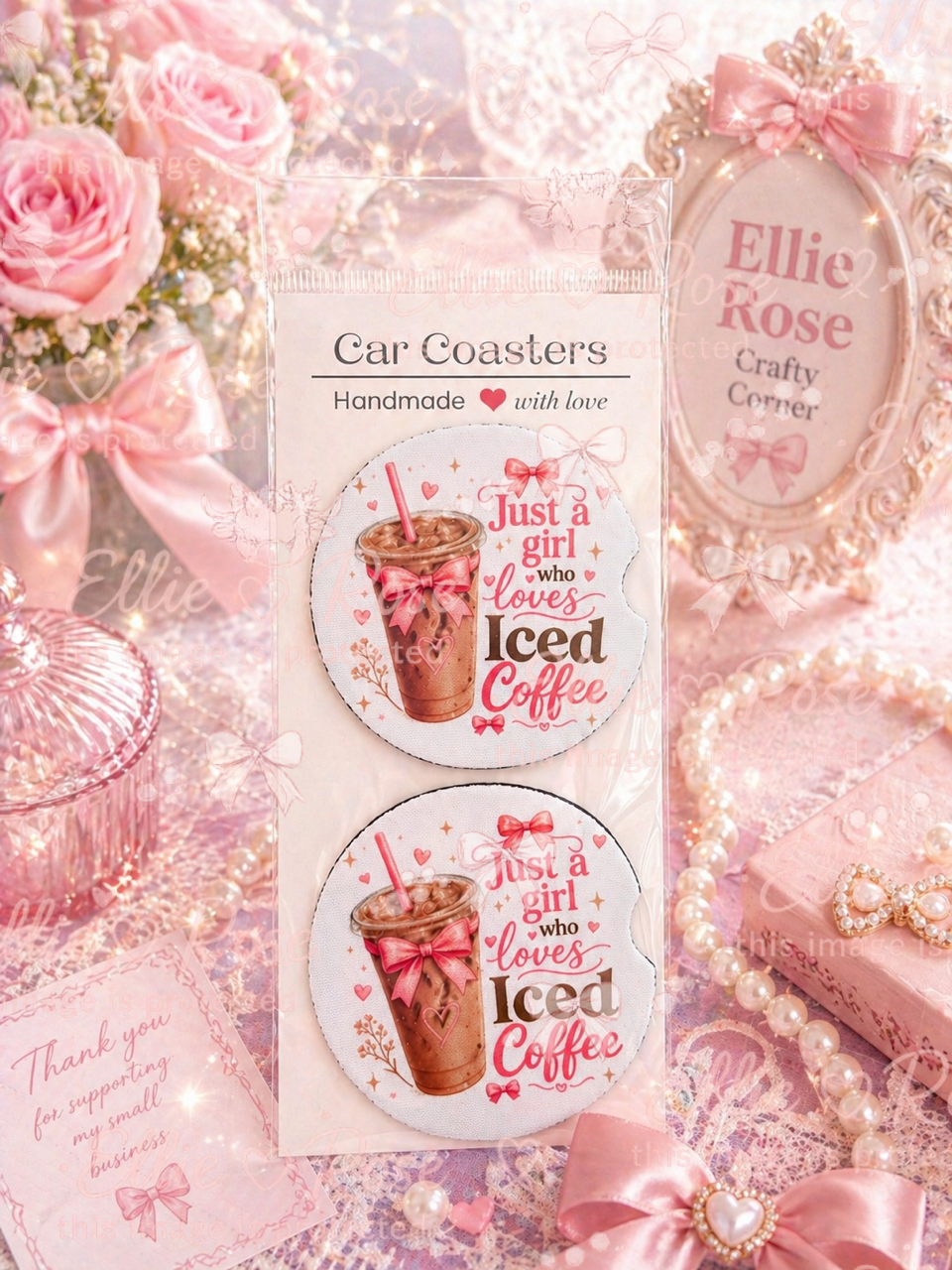 Iced Coffee Car Coasters