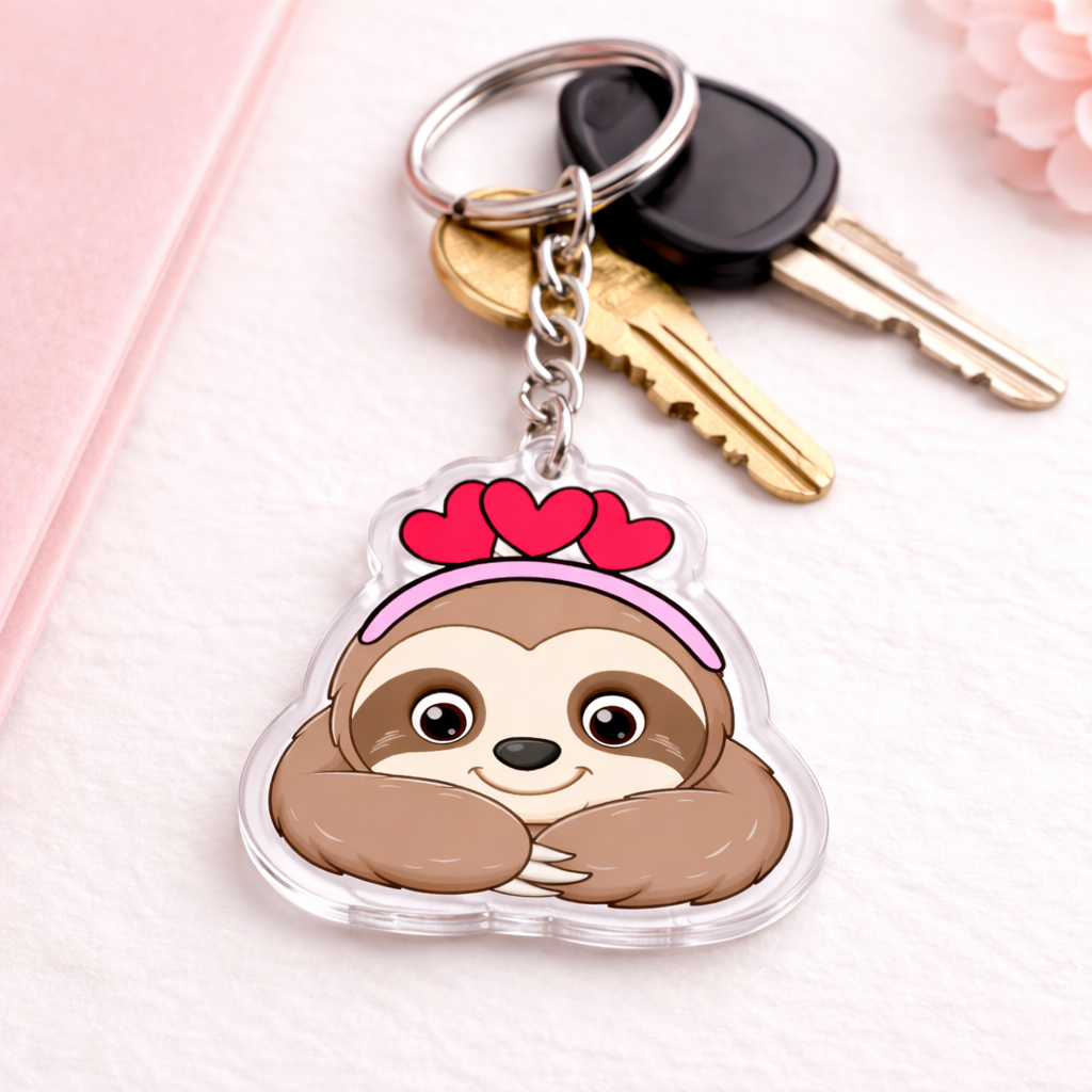 Cute Sloth Keychain