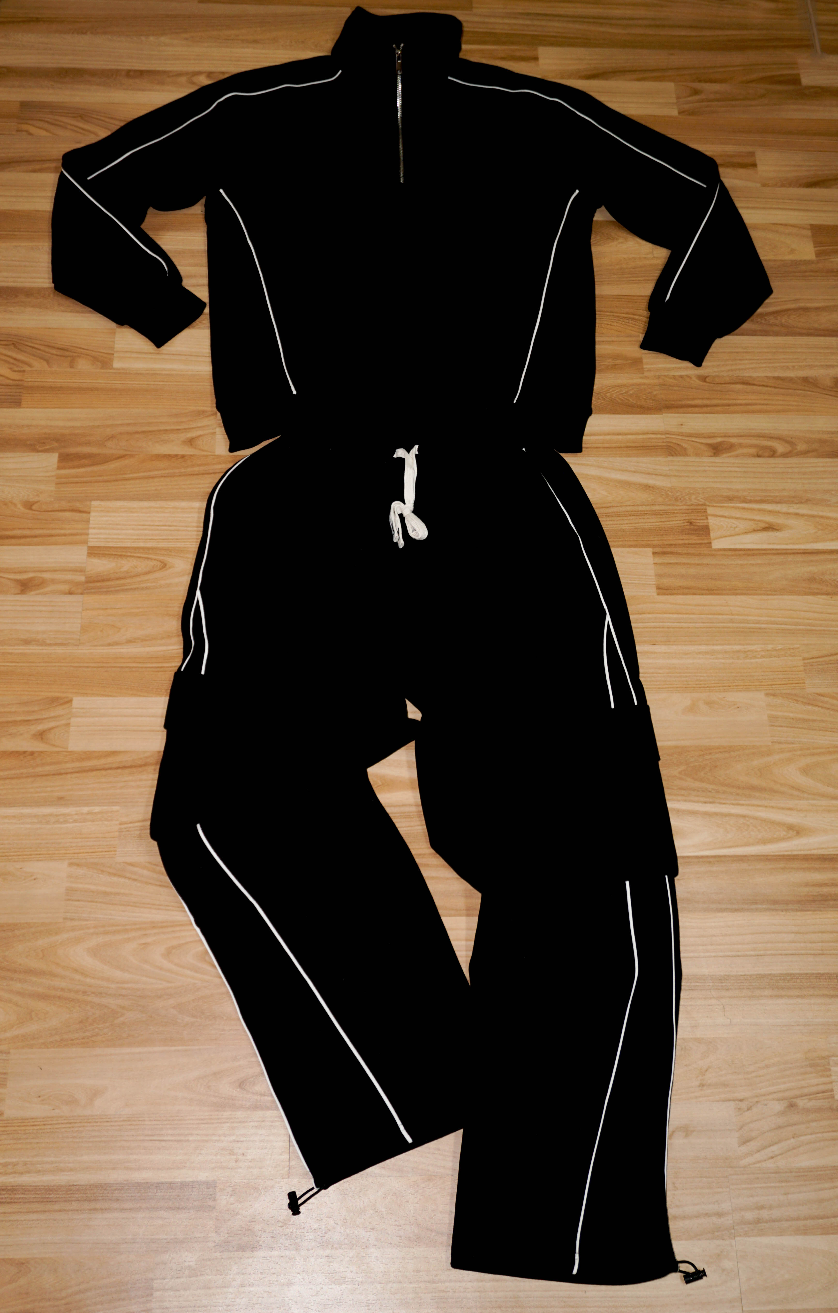 Tuta Streetwear Nera Hood Drip