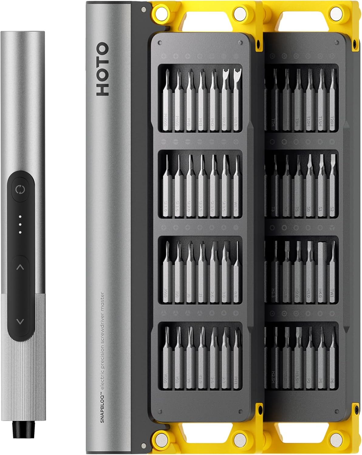 HOTO SNAPBLOQ S-A01 Electric Precision Screwdriver Kit – Magnetic Set, 3 Torque Settings, for Phone, Laptop, Glasses & Watch Repair