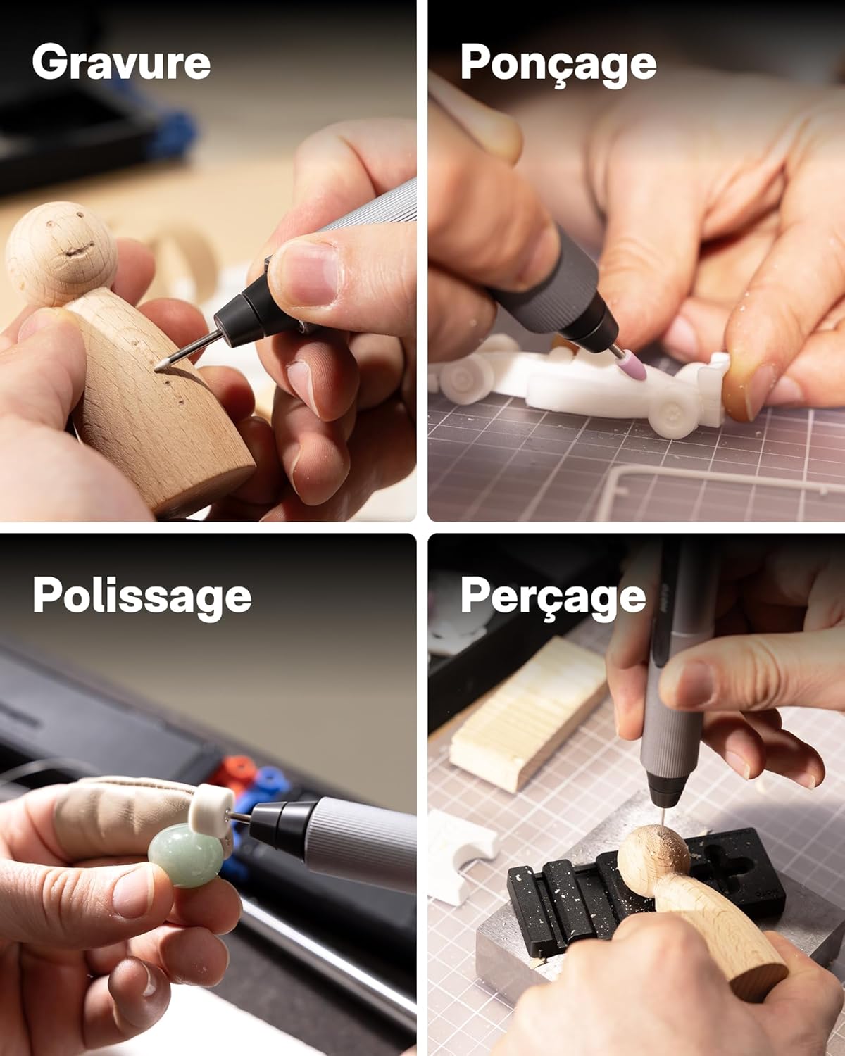 HOTO SNAPBLOQ R-A04 Mini Rotary Tool Kit – 38 Accessories, Engraving, Polishing, Drilling & DIY