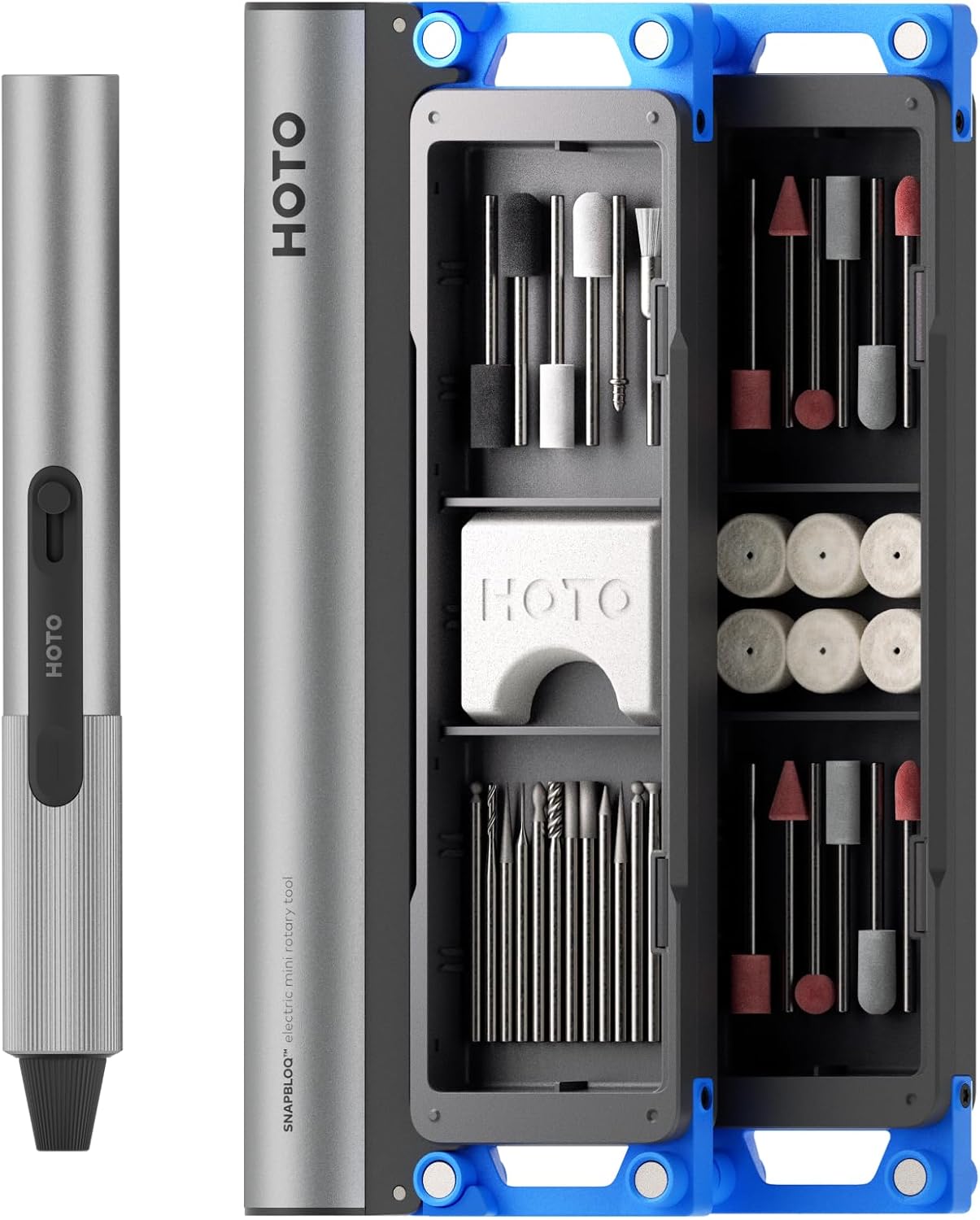 HOTO SNAPBLOQ R-A04 Mini Rotary Tool Kit – 38 Accessories, Engraving, Polishing, Drilling & DIY