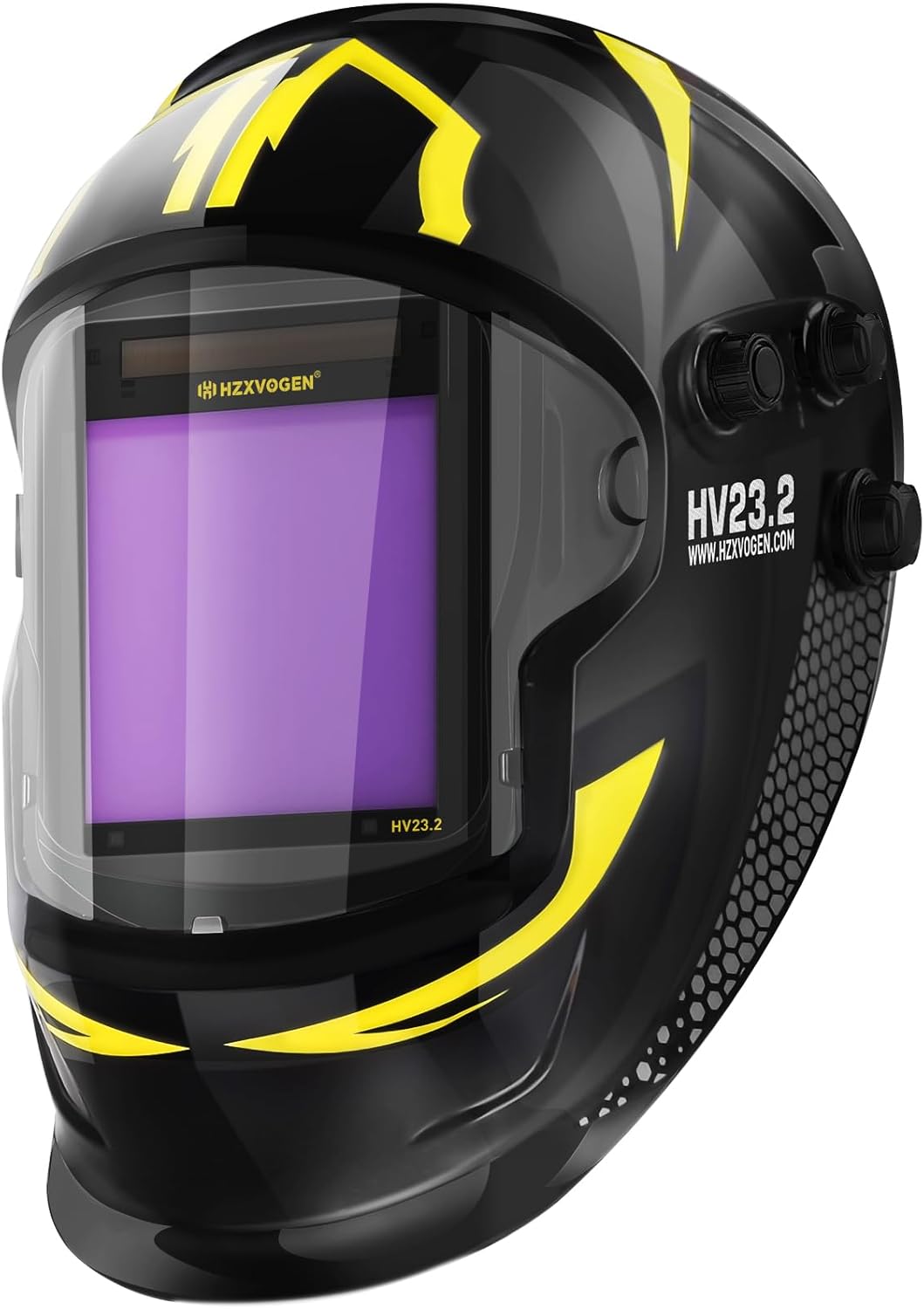 HXZVOGEN Masque de soudage automatique – True Color, vision large, 4 capteurs, DIN 4/5-9/9-13