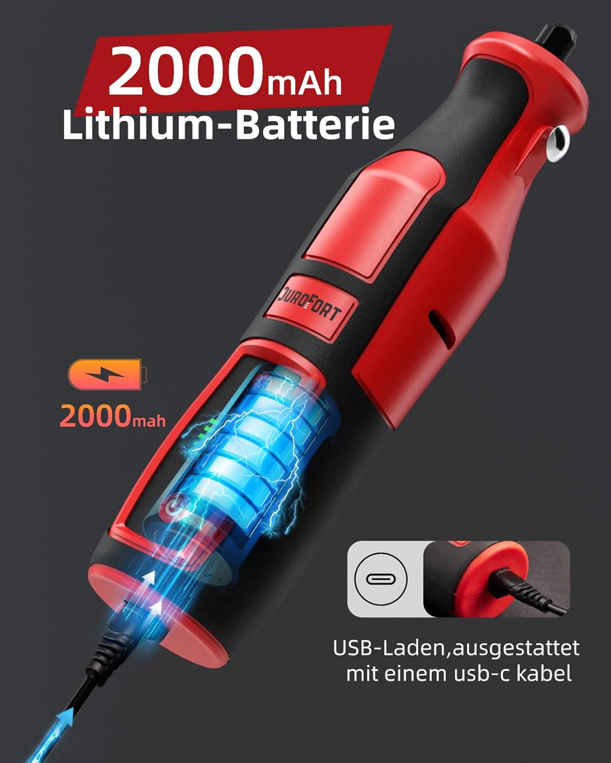 Outil multifonction sans fil – 5 vitesses (17 000–32 000 tr/min), 146 accessoires, mini outil rotatif avec LED, pour perçage, gravure et polissage