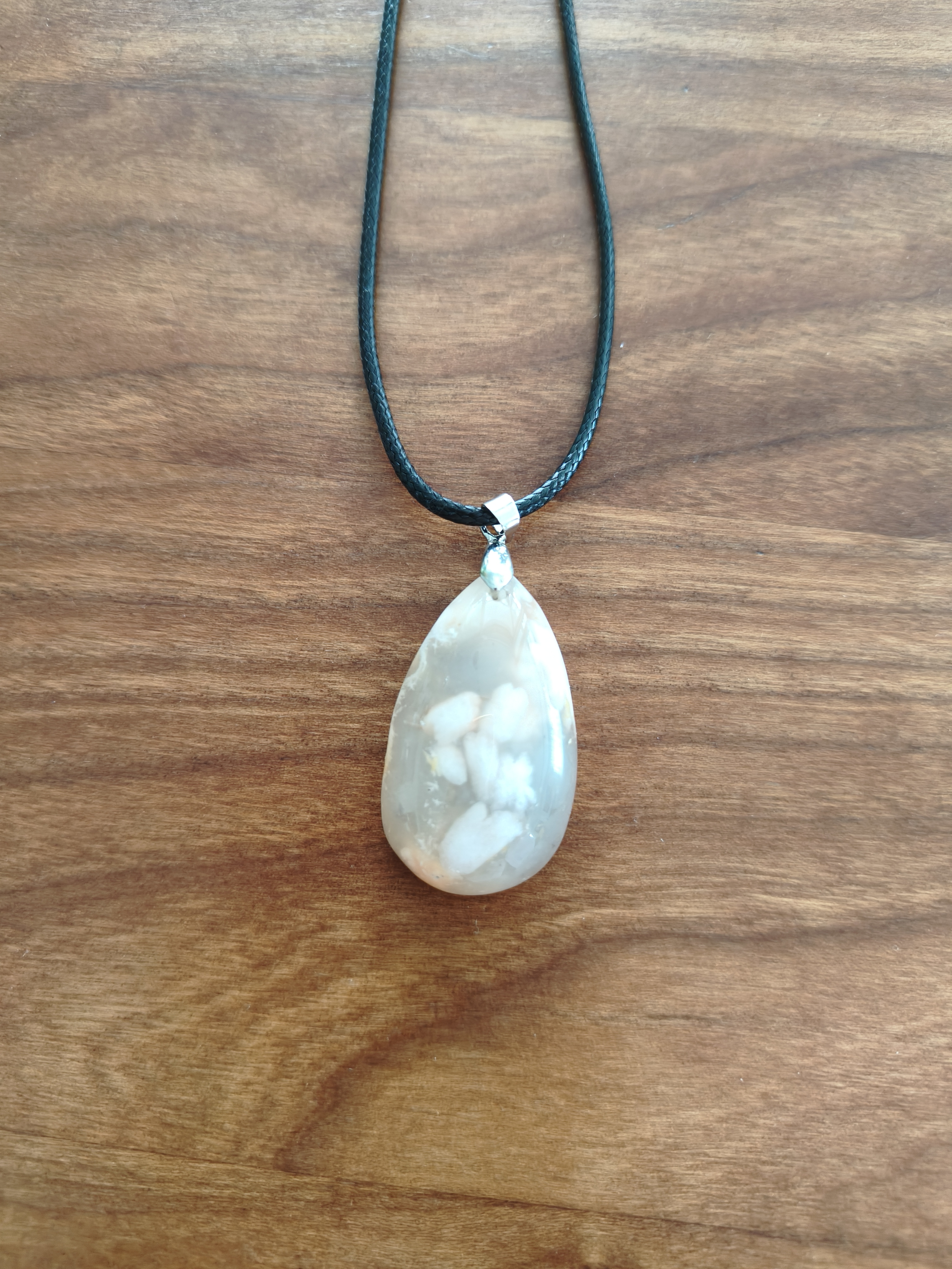 Rosen Achat-Anhänger Halskette