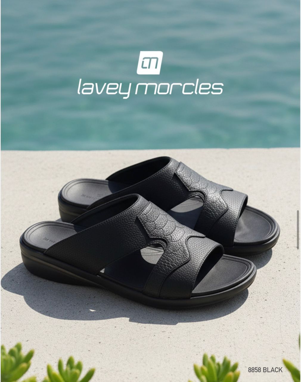 Sandales noires homme