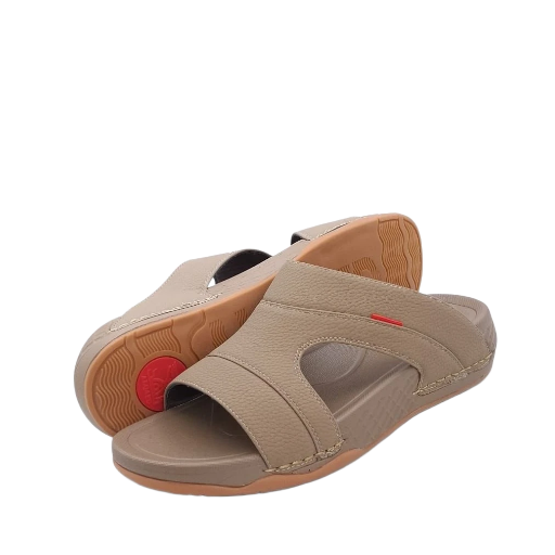 Sandales homme cuir beige