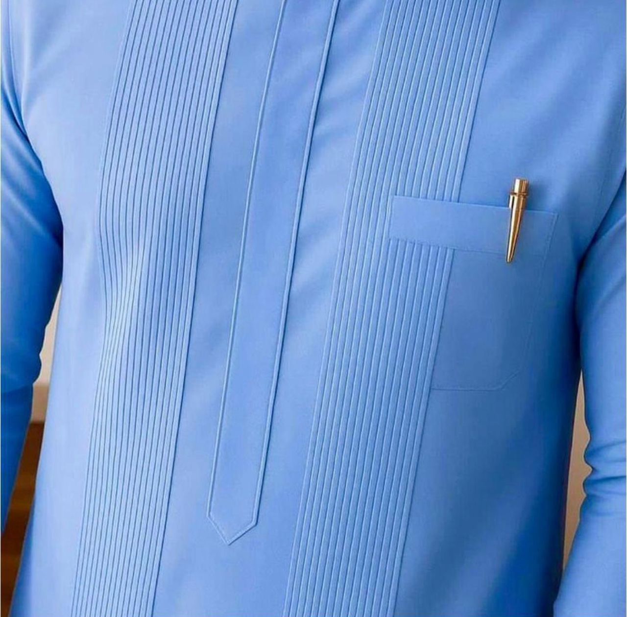 Tissu Bazin Bleu Clair