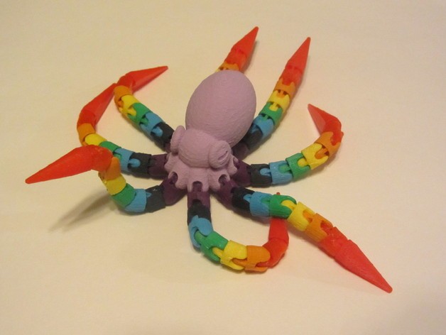 Rainbow Articulated Octopus Toy