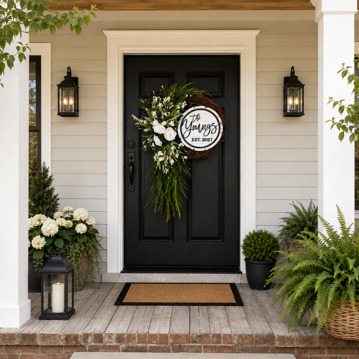Personalized Door Wreath