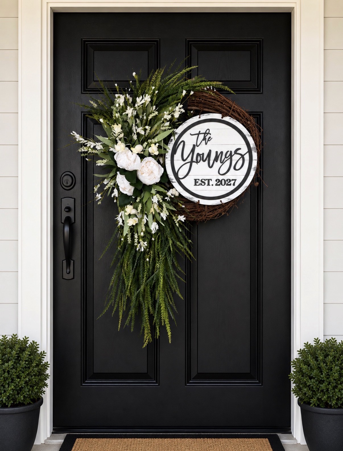 Personalized Greenery Wreath