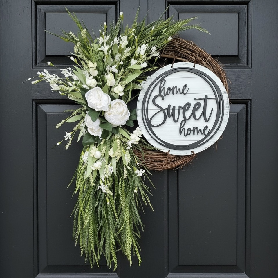 Greenery Wreath with Peonies