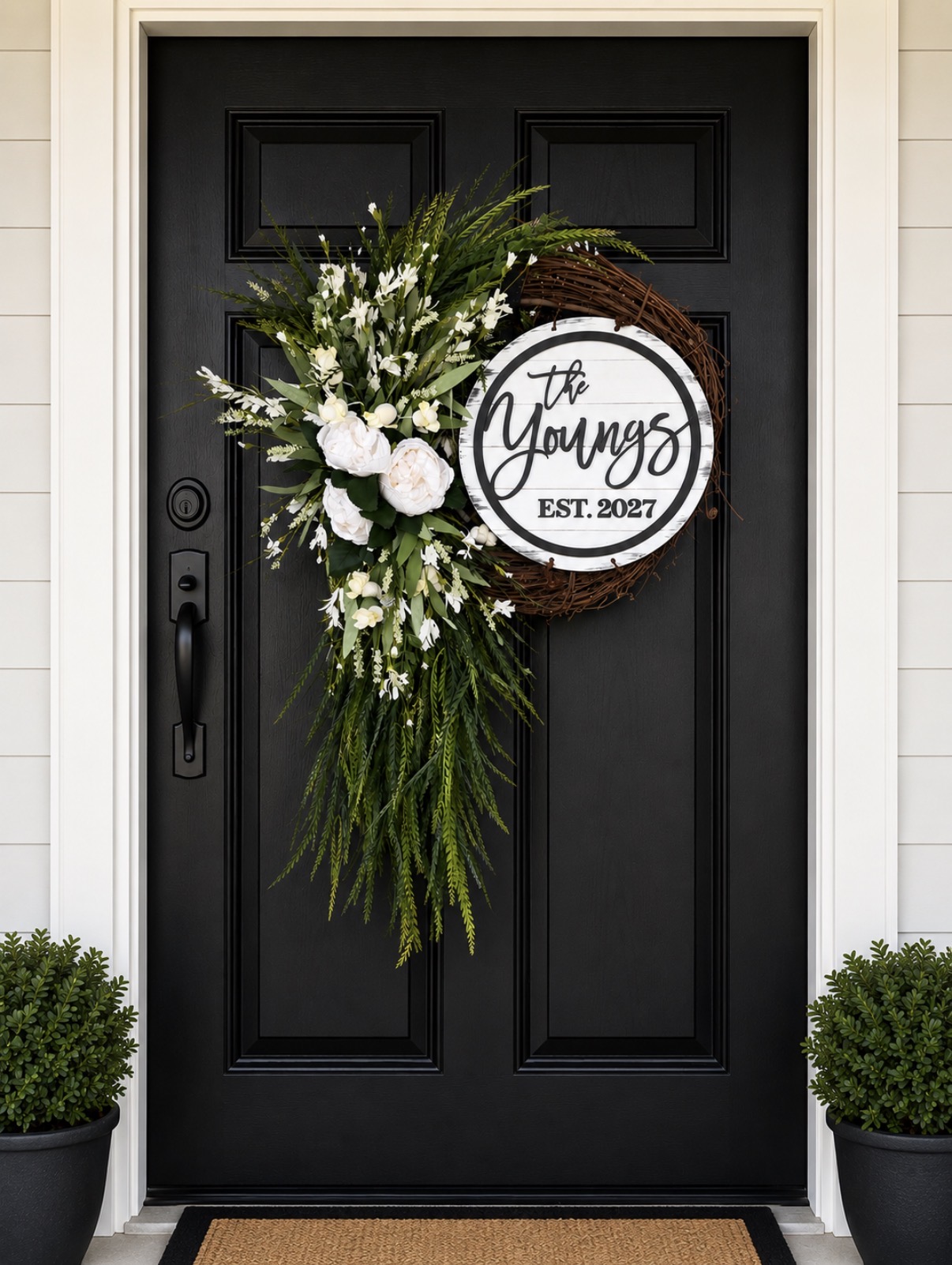 Personalized Door Wreath