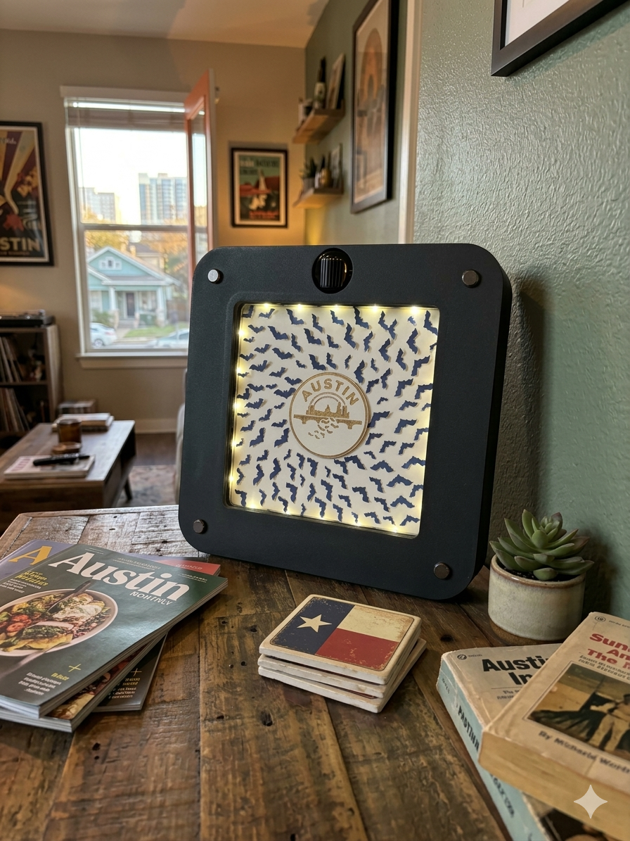 Congress Avenue Glow: Bat City Shadow Art