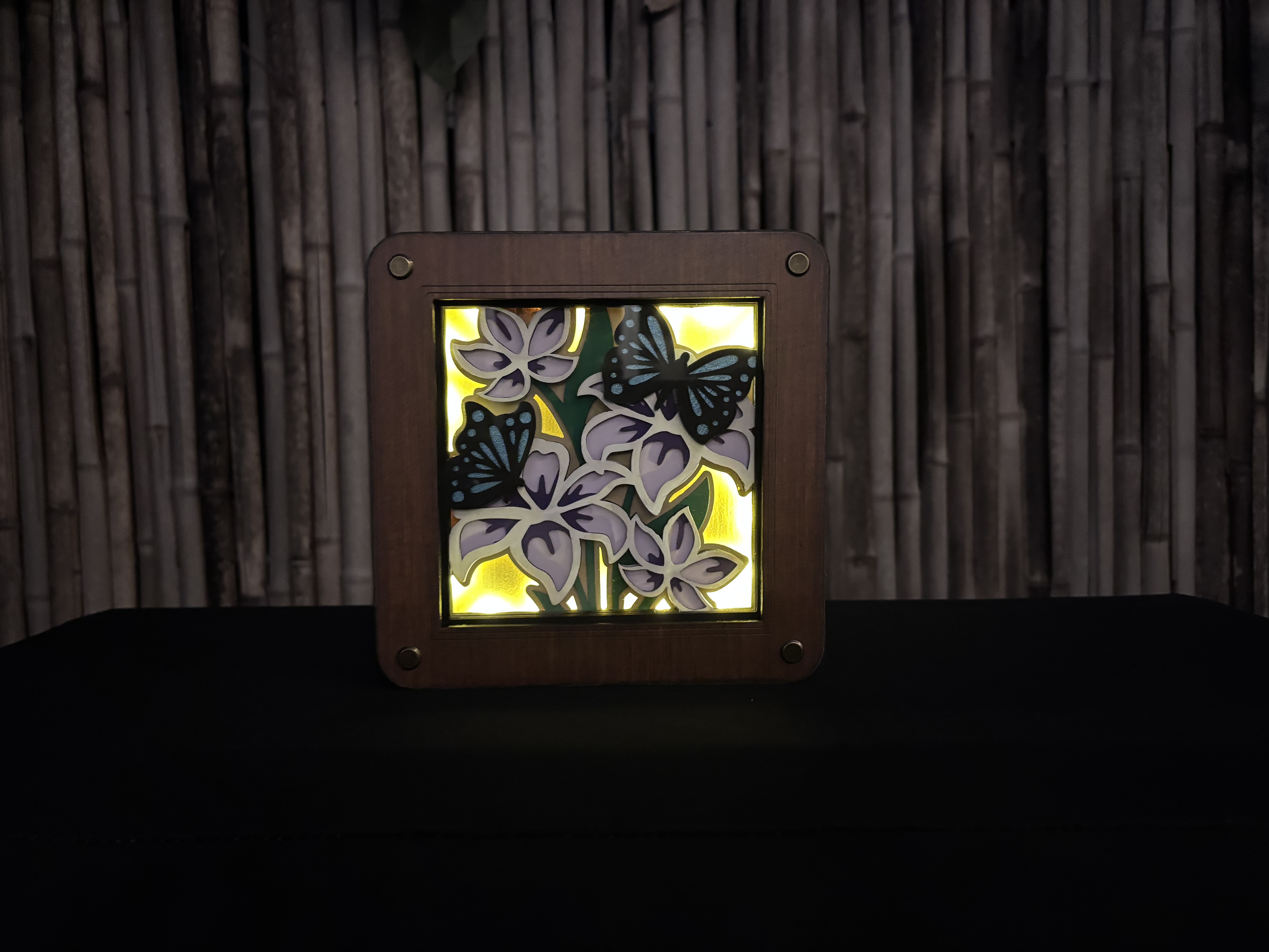 The Enchanted Garden | Solar-Powered 3D Layered Shadow Box