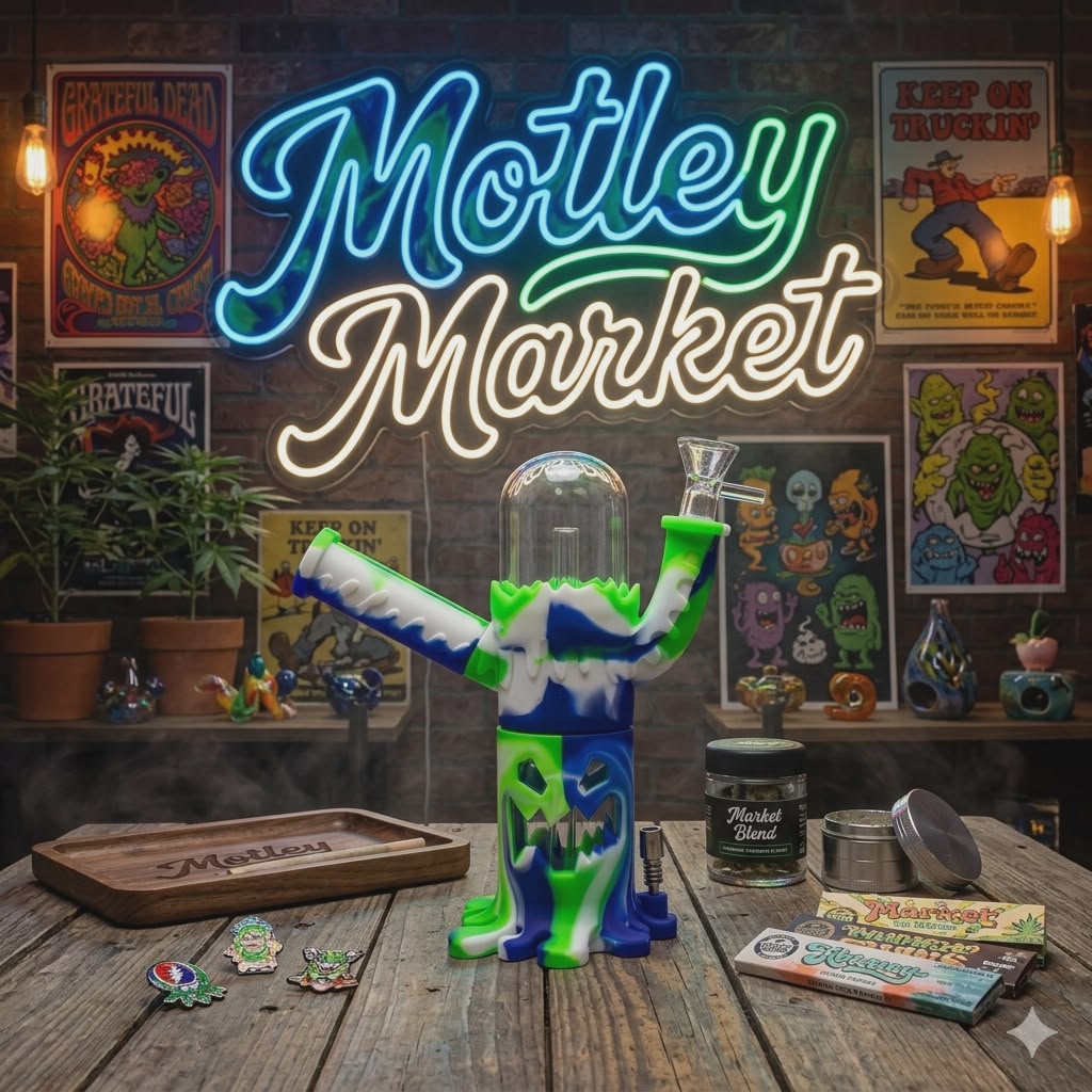 Green Tree Monster Glass Chamber Silicone 8 Inches