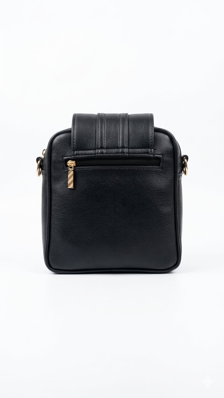 The Black Fold – Premium Compact Crossbody Bag