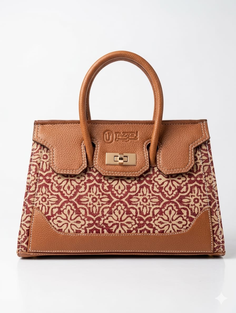 The Mocha Noor Heritage – Handmade Structured Handbag