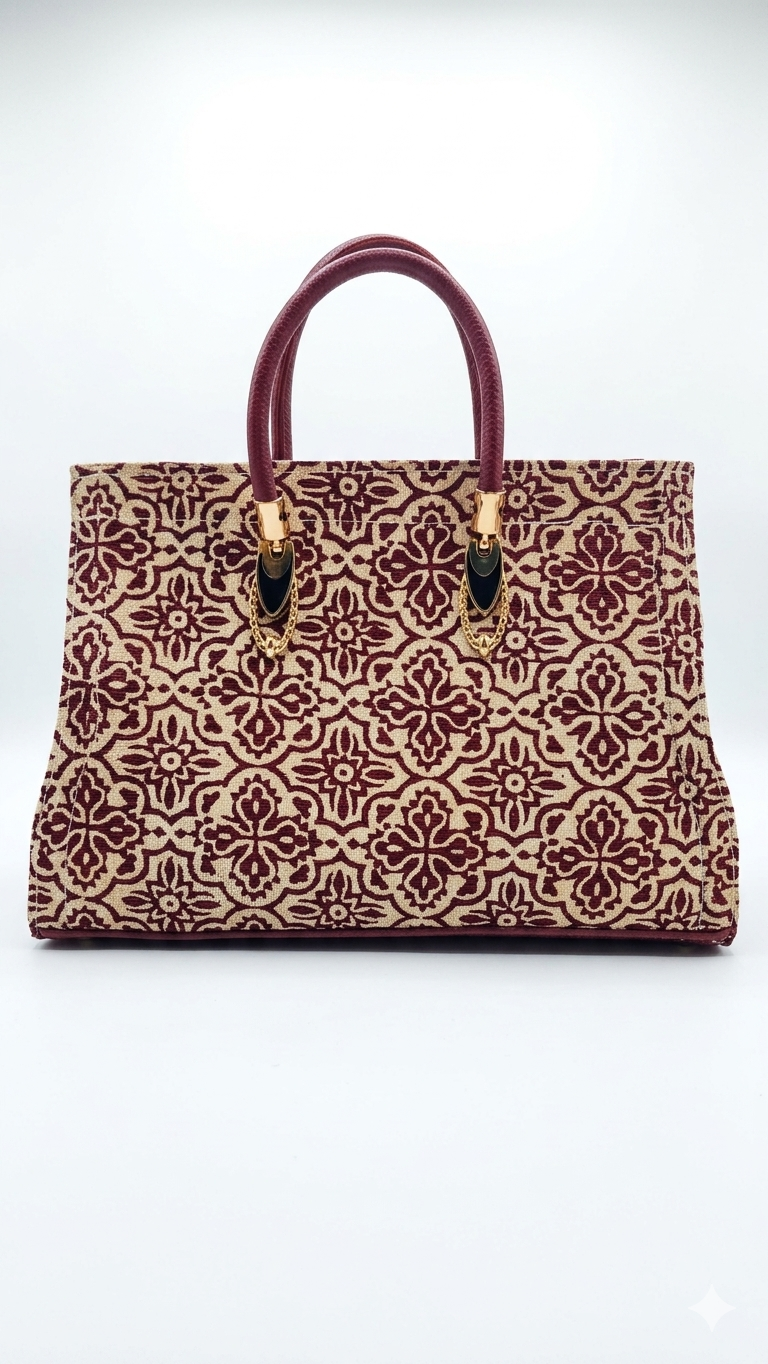Ruby Noor Heritage – Luxury Embroidered Heritage Handbag