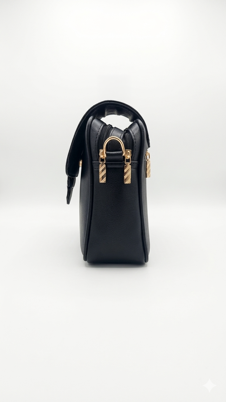 The Black Fold – Premium Compact Crossbody Bag
