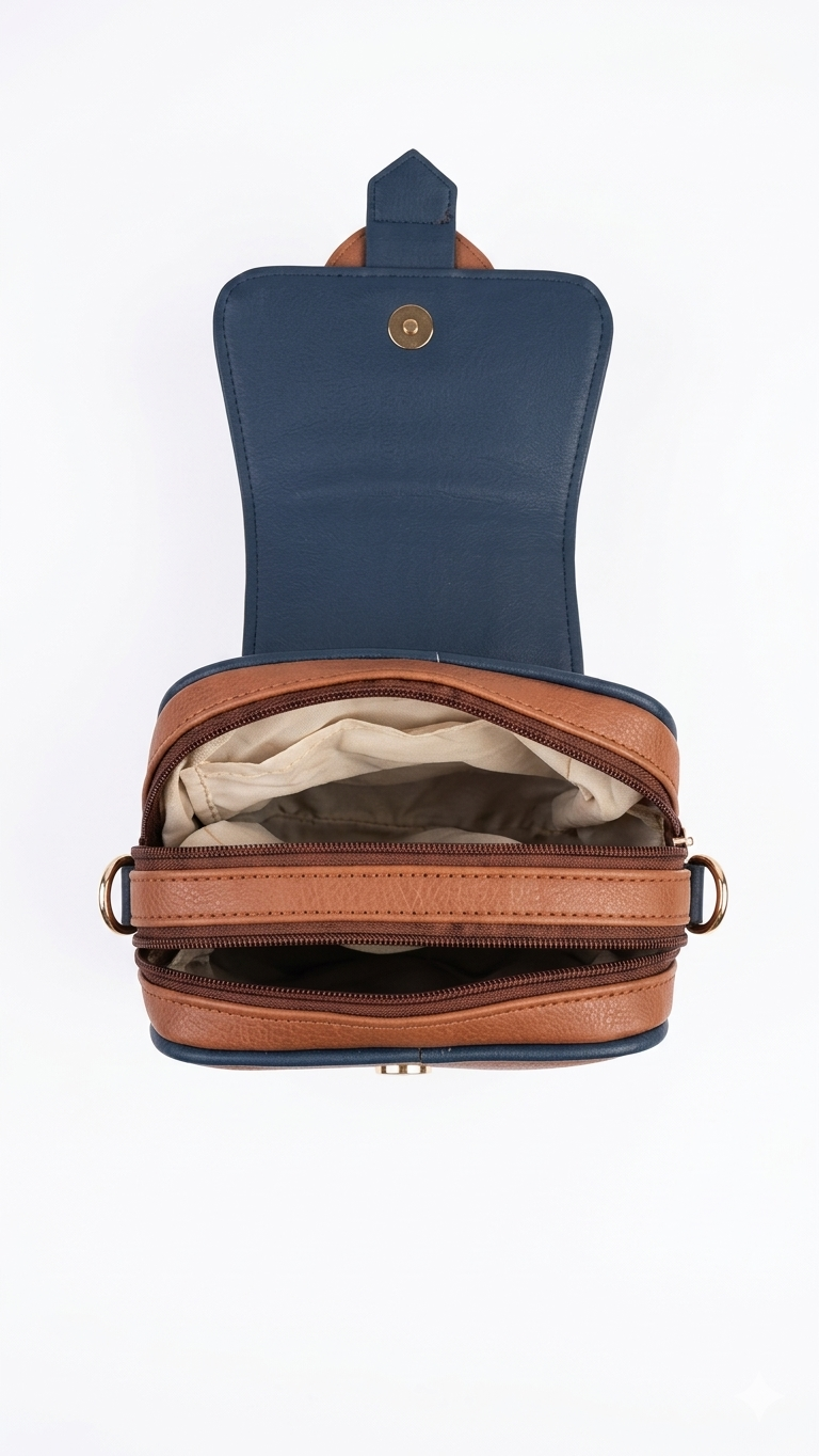 The Brown Fold – Handmade Compact Crossbody Bag