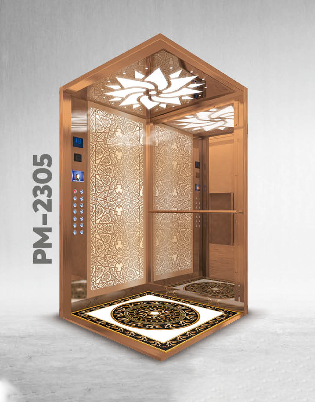 PM-2305 Lüks Asansör Kabini