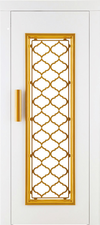PK 121 Altın Dekorlu Asansör Kapısı