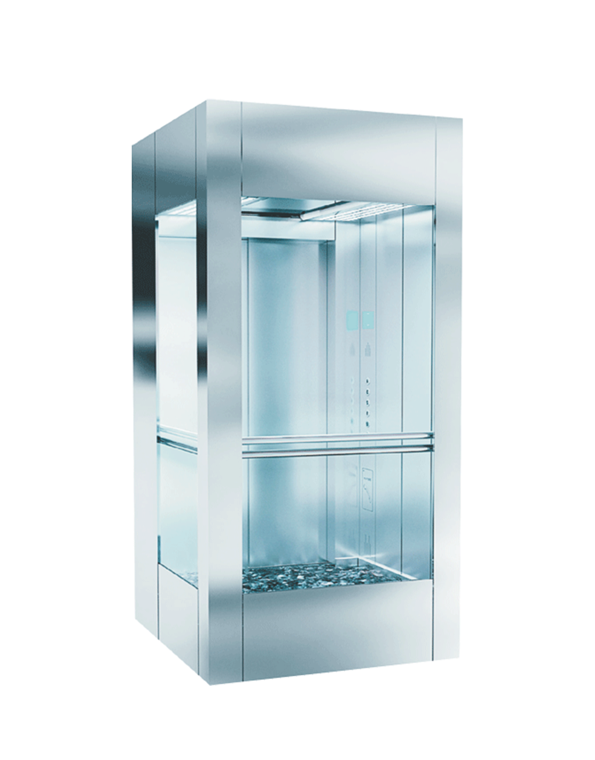 Kare Panoramik Asansör Kabini