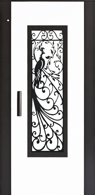 PK 128 Dekoratif Kuş Desenli Asansör Kapısı
