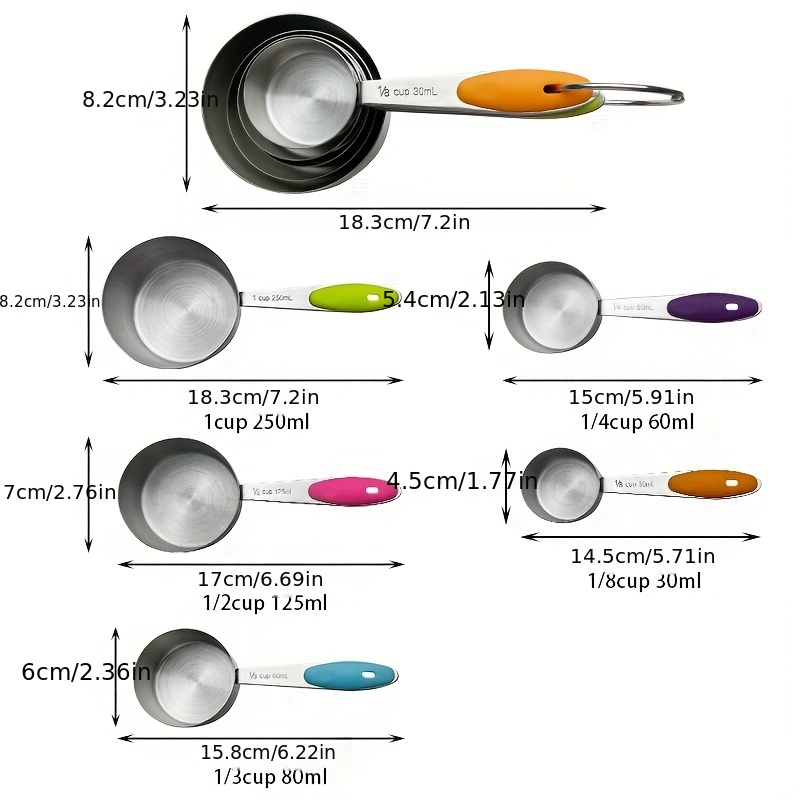 10pcs, Stainless Steel Measuring Spoon And Cup Set