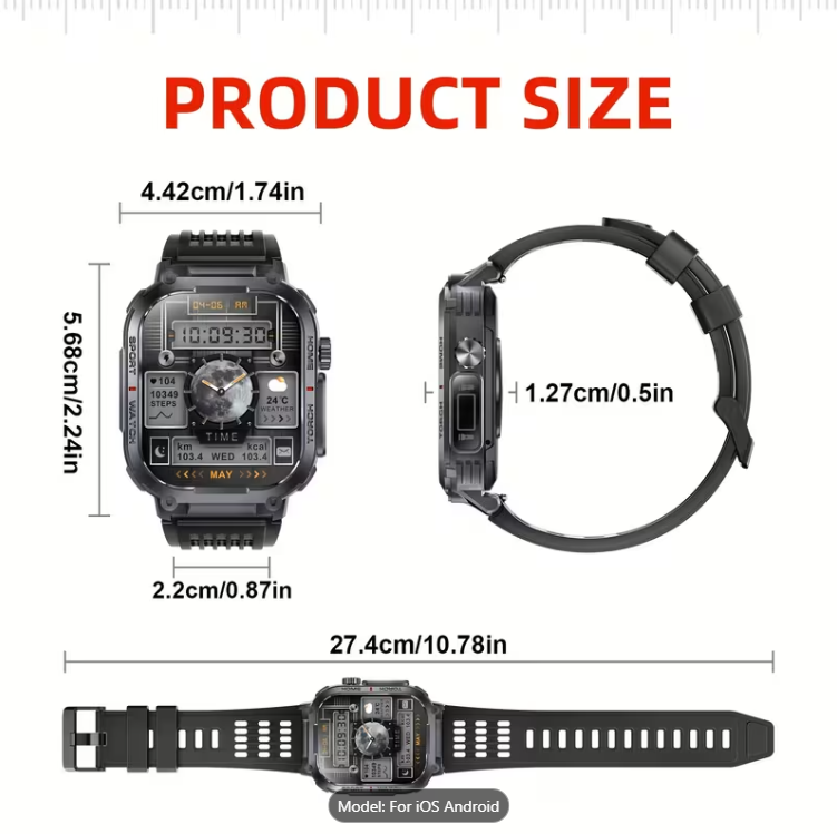 Men 24/7 Health Stylish Sport Smartwatch