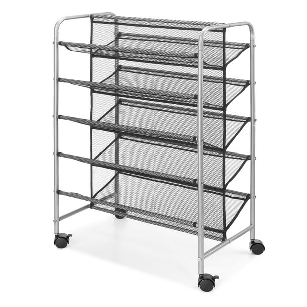 5 Tier 30 Pair Metal Mesh Shoe Rack