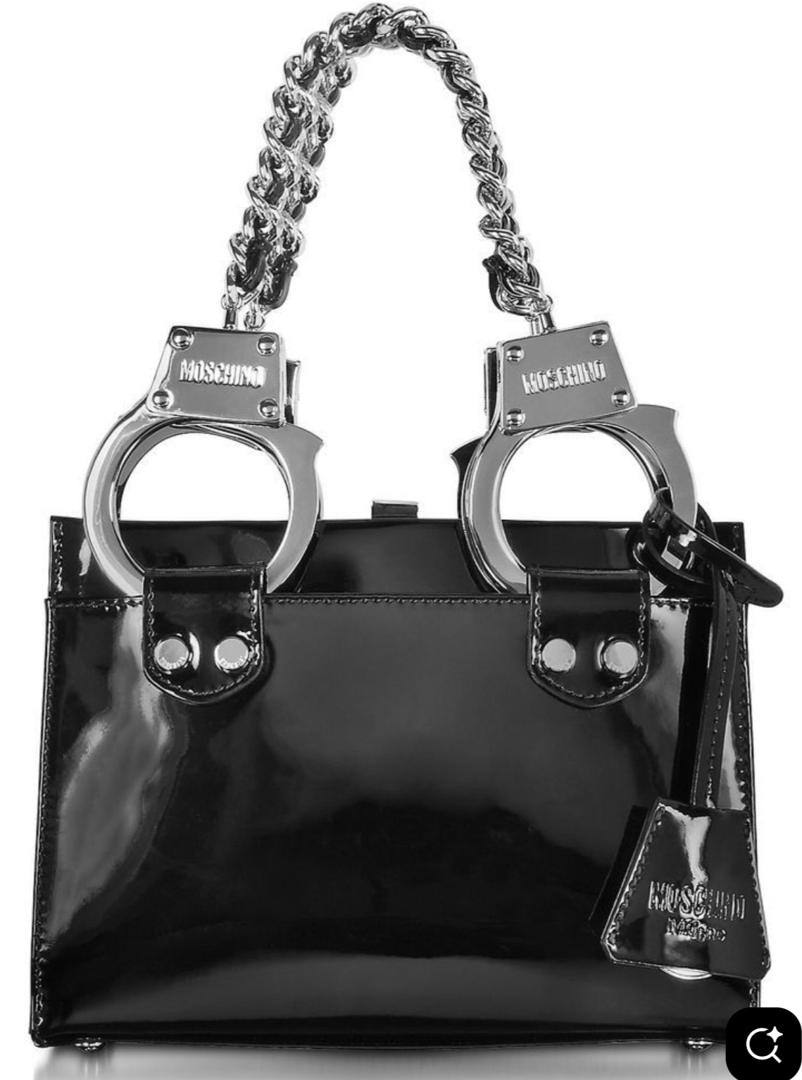 Glossy Handcuff Handle Tote