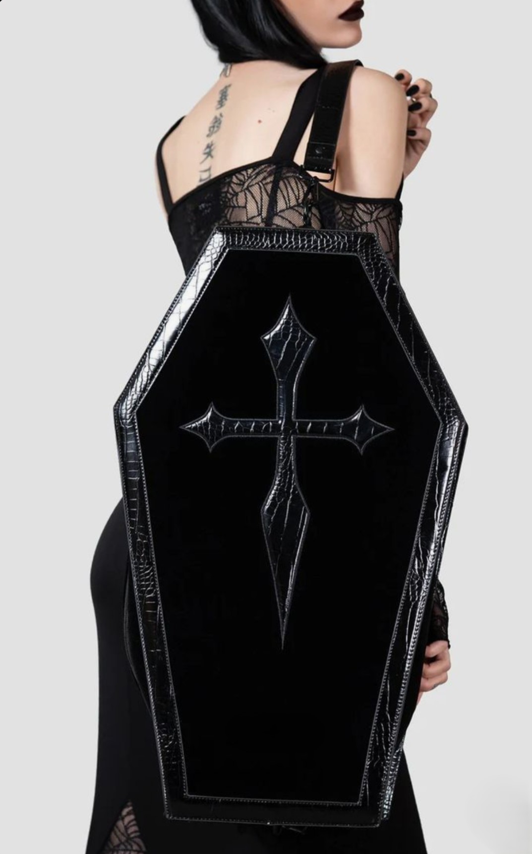 Gothic Coffin Cross Backpack