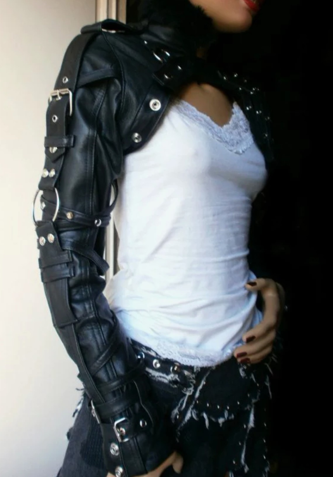Gothic Buckled Leather Jacket
