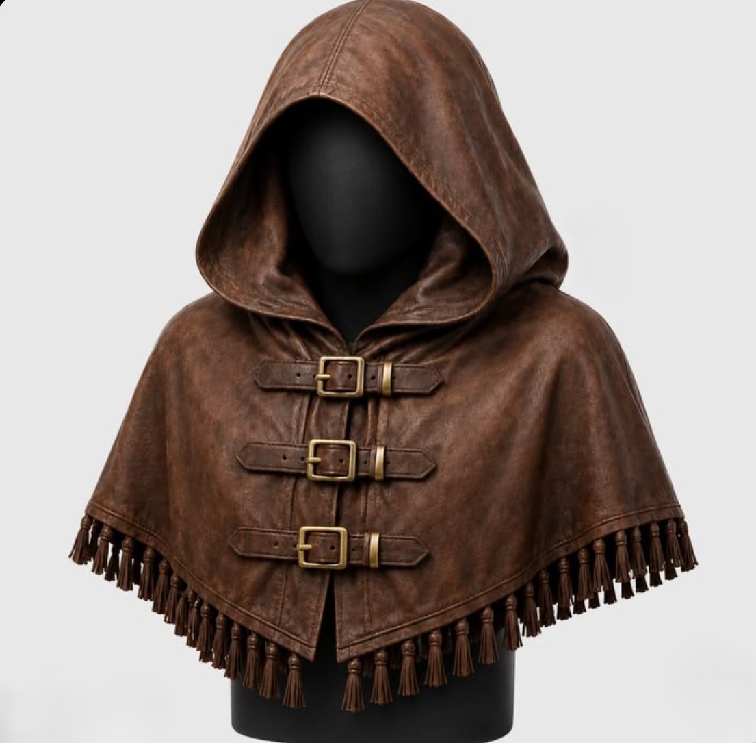 Vintage Brown Hooded Cloak