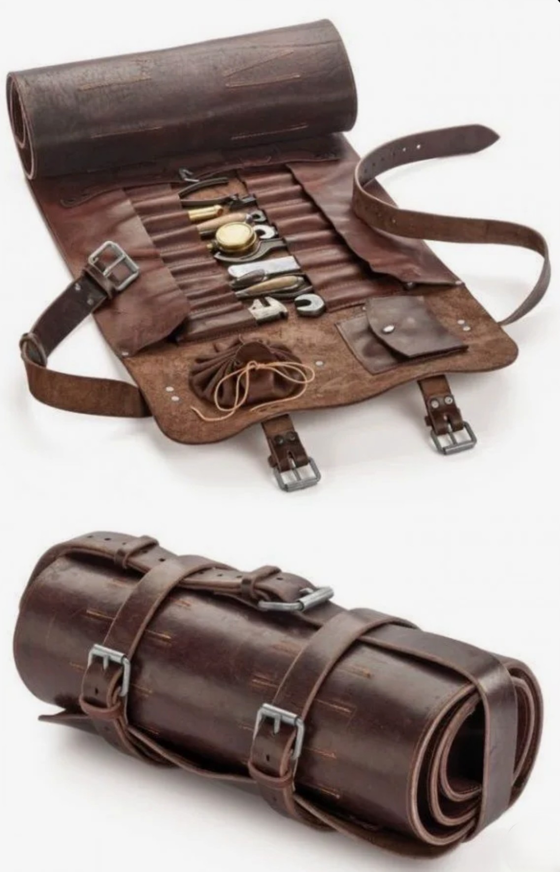 Leather Tool Roll Organizer
