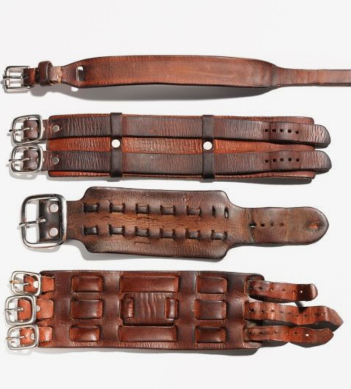 Vintage Leather Wristbands Set
