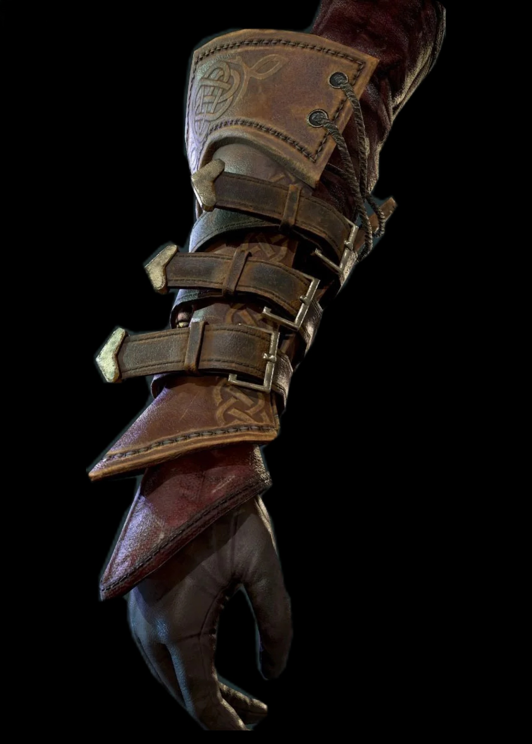 Leather Bracer Gauntlet