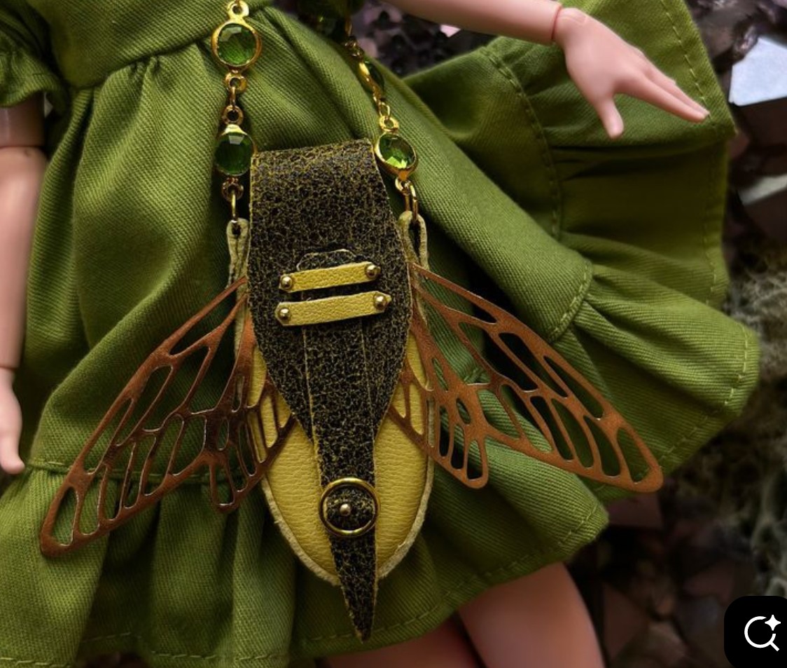Cicada Insect Leather Bag