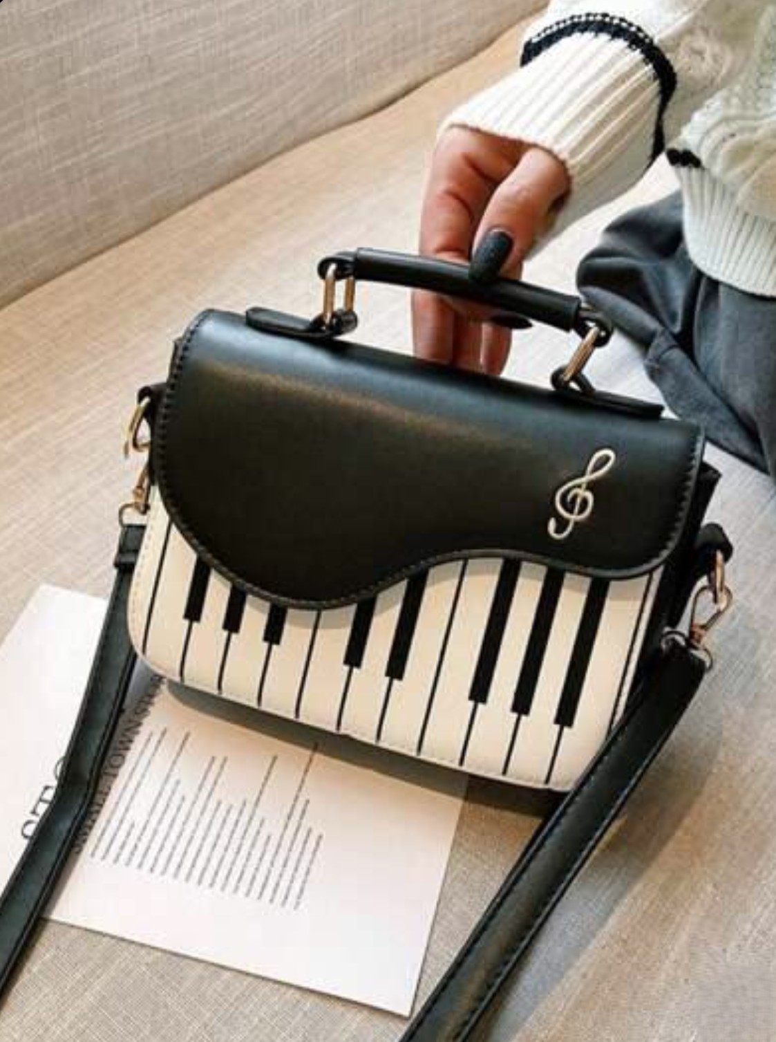 Piano Keyboard Shoulder Bag