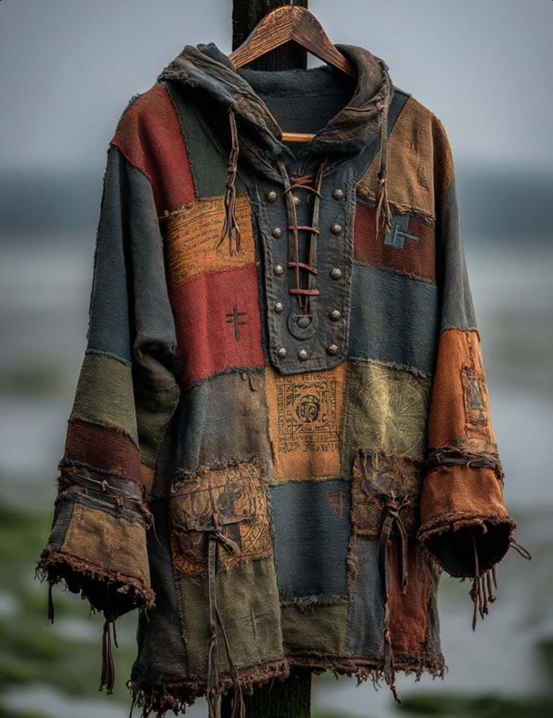 Vintage Patchwork Hoodie