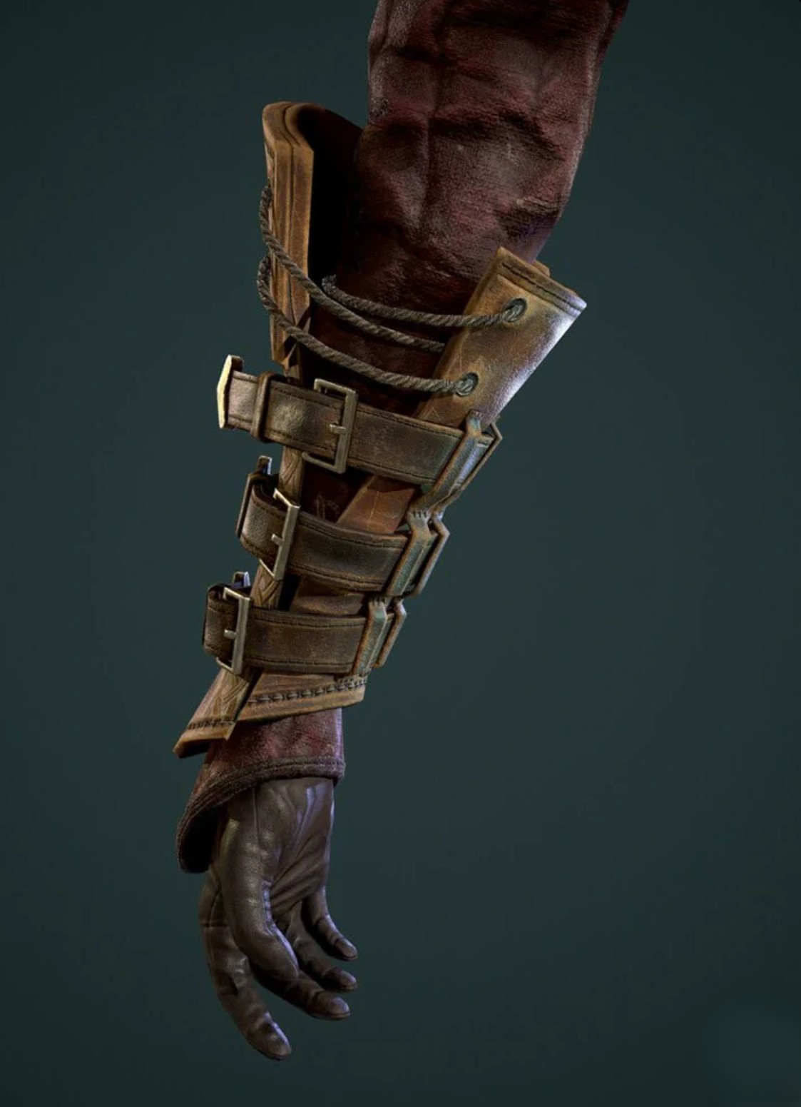 Leather Bracer Gauntlet