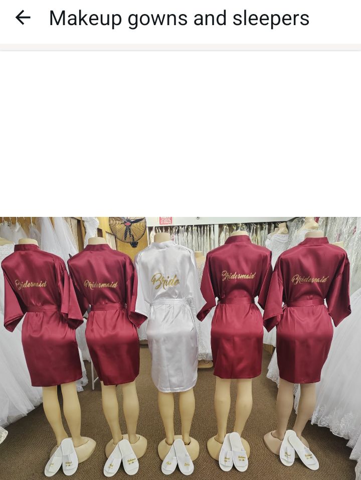 Bridal Party Gown & Slipper Set