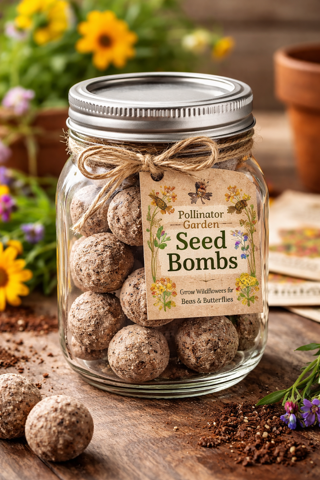 Pollinator Garden Gift Jar